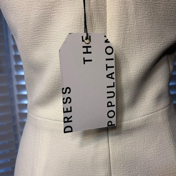 Rory Midi OFF white NWT SMALL Dress the Population$198.00 - Picture 11 of 13